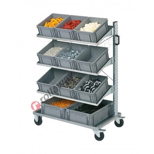Chariot porte bac - Smart 102 - 1023x613x1430 mm - acier galvanisé - capacité 300 kg_0