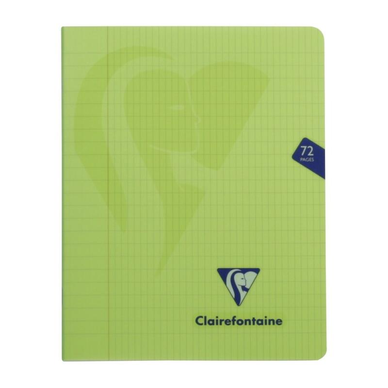 Clairefontaine Lot de 10 Carnet Mimesys A5+, 72p./36 feuilles 90 g/m² piquées, coloris assortis (6), quadr. 4x8 + marge - 3329683003670_0