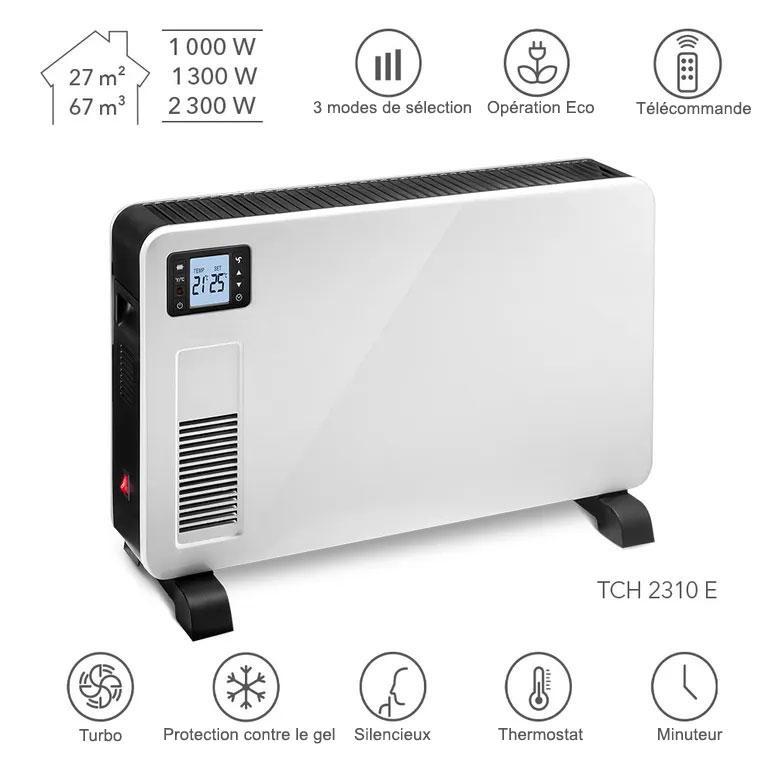 Convecteur avec ventilation électrique monophasé blanc TCH 2310 E - TROTEC - 1410000550_0
