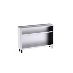 Distform - Table inox de comptoir avec 1 étagère sans plan de travail - Profondeur 350 mm - Dimensions 1500x350x350 mm - Réf : 641094338626_0