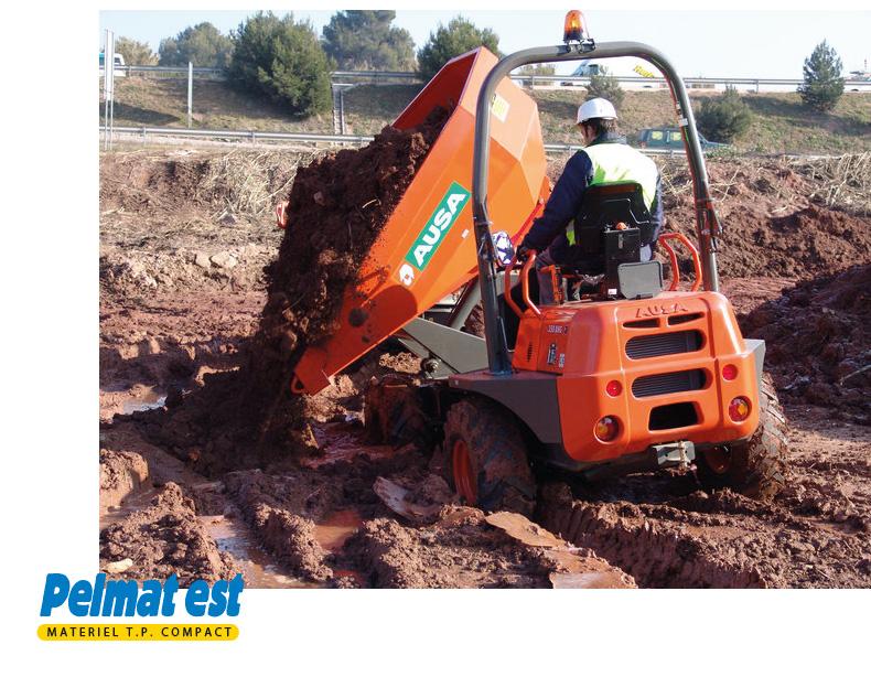 Dumper Ausa D 350/400 AHG - Capacité 3500/4000 kg - Benne hydraulique à 180° - Moteur Kubota_0