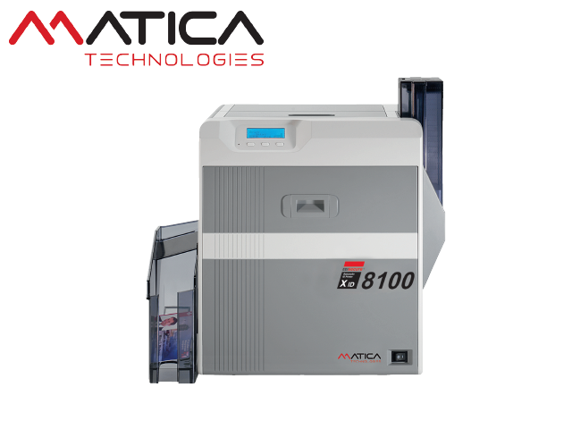 Imprimante de badge à retransfert - Matica XID8100 - impression recto/verso, 300 dpi, encodage magnétique et Mifare_0