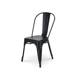 Kosmi Chaise en métal noir style industriel - Finition mat - noir 3760301690757_0