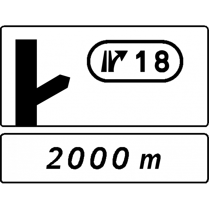 Panneau directionnel D51c - Sortie simple - Résine thermoplastique recyclable - WP Signalisation_0