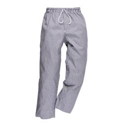 Portwest - Pantalon de cuisine BROMLEY Blanc / Bleu Taille XL - XL 5036108026494_0