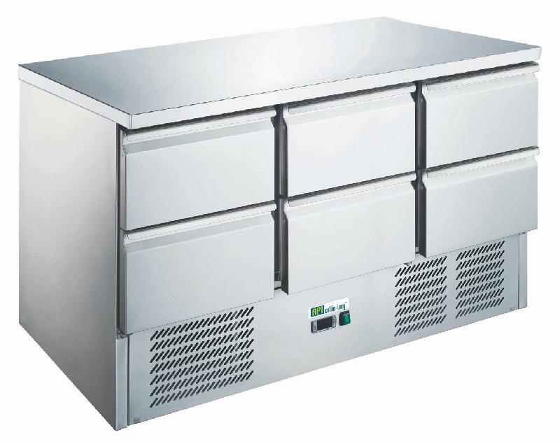 Saladette inox 6 tiroirs 368 l positive - AAS903-6D_0