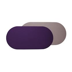 Stil Casa, set de 12 chemins de table bicolores, cousus en polyuréthane laminé, 78xh. 38 cm, finition dollar coloris violet/rose. - RUN7838-VC_0