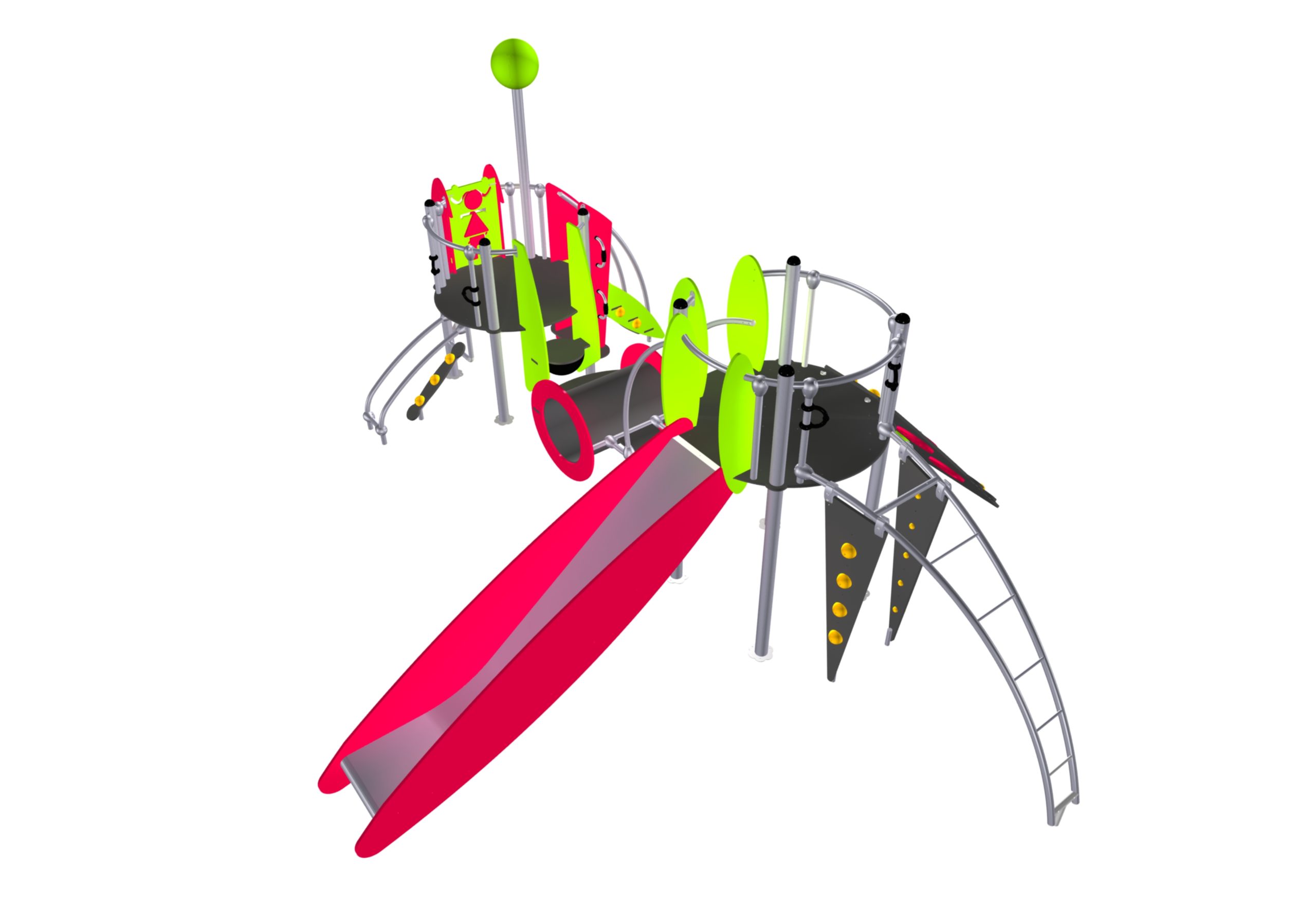 Structure multi-activités métallique etnik les canaries sans poupee - ld1ek0230 - ludoparc_0