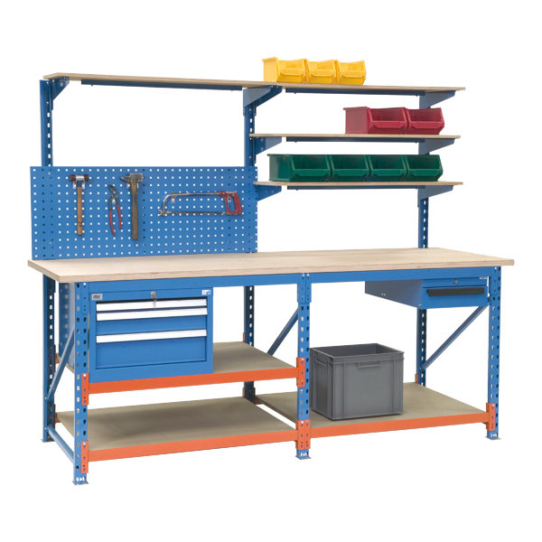 Table de travail avec blocs tiroirs - réf. TTPC1_0