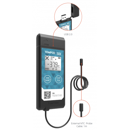 TEMPOD 50X Enregistreur température usd/pdf sonde externe -50°C_0