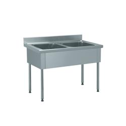 Tournus Equipement Plonge 2 bacs sans robinetterie longueur 1400 mm Tournus - 806683 - plastique 806683_0