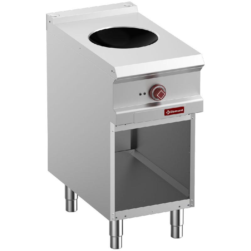 Wok induction sur armoire ouverte - E7/WIDA4-N - Foyer Ø300 mm - Acier inox AISI 304_0