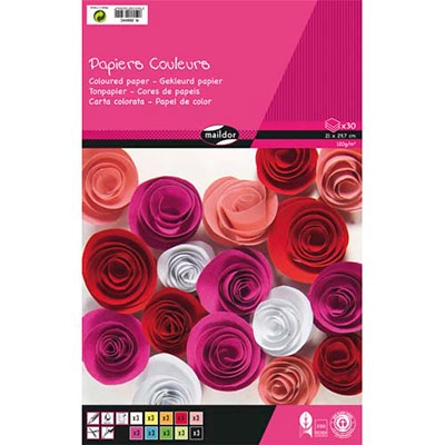 Bloc papier couleur A3 130g 10f