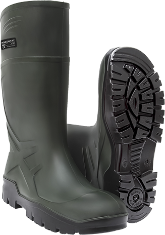 Bottes PU Wellington sans sécurité O4 CI FO vert FD90, taille 40 - antistatiques et étanches_0