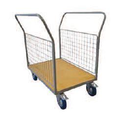 Chariot manuel grillagé 500 kg - Plateau bois MDF - WPG50L_0