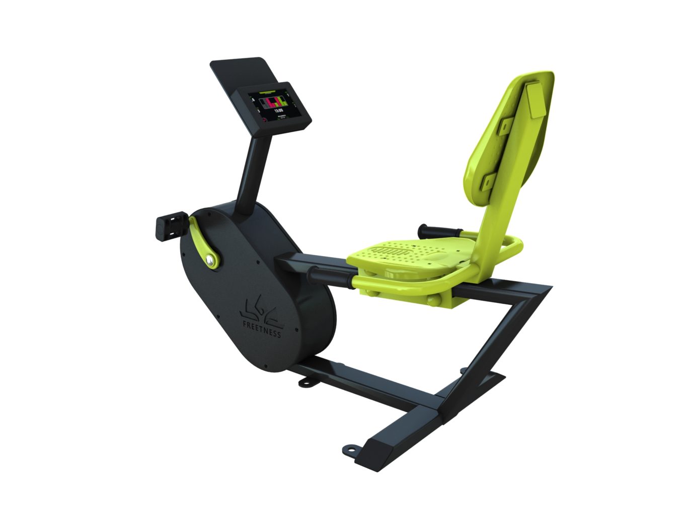 Vélo semi-allongé R-pro avec écran LCD auto-alimenté, selle réglable et connectivité Bluetooth en option_0