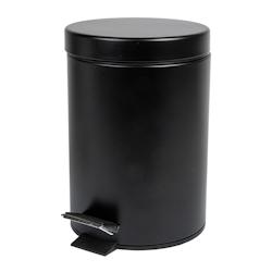 García de Pou Garcia de Pou Poubelle À Pédale Avec Réceptacle Intérieur 3 L Ø 17X24,5 Cm Noir Acier - noir acier 268.44_0