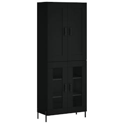 HELLOSHOP26 - Buffet bahut commode armoire meuble de rangement organisateur cuisine salle de séjour salon haut 69,5 x 34 x 180 cm bois d'ingénierie_0