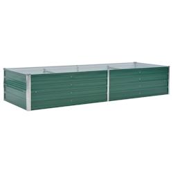Helloshop26 - Jardinière lit surélevé plantes fleurs jardin acier galvanisé 240 x 80 x 45 cm vert 02_0001104 - 3000074631534_0
