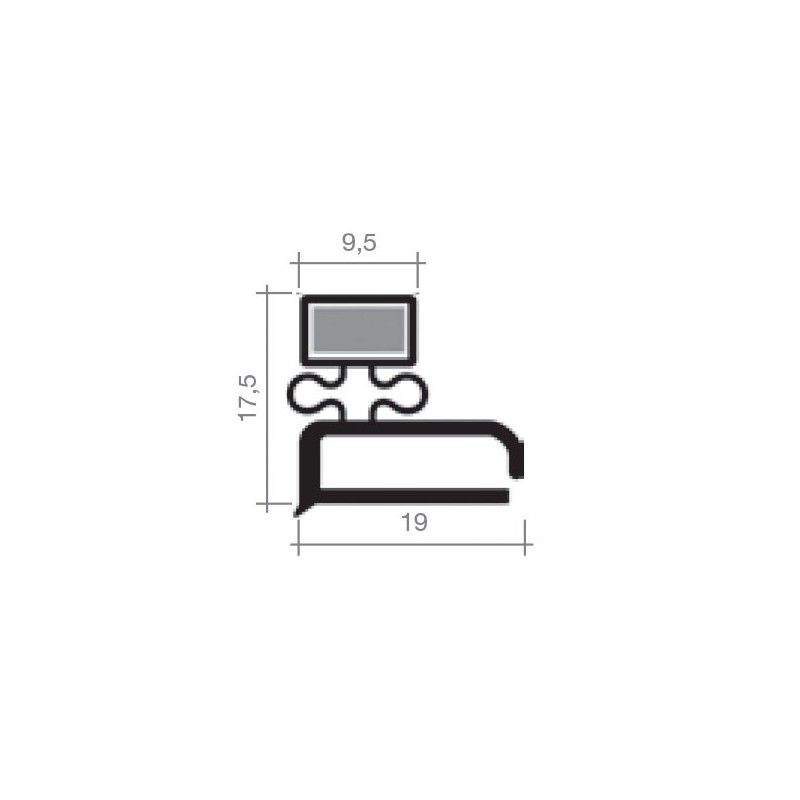 Joint JPAB116G - gris - sur mesure pour chambre froide_0
