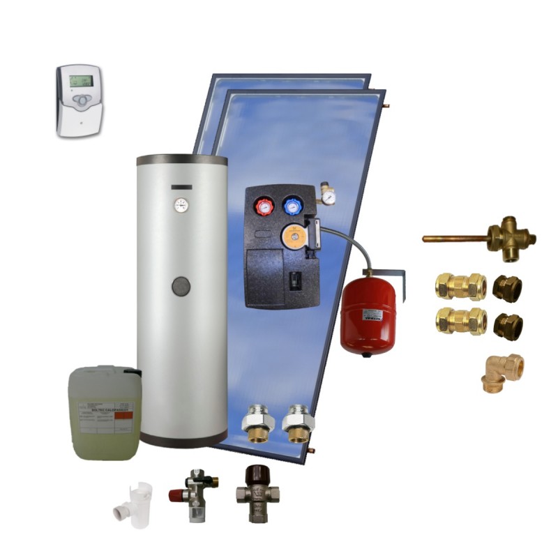 Kit chauffe-eau solaire 300 litres - Famille 4-5 personnes - Installation simple avec options personnalisables_0