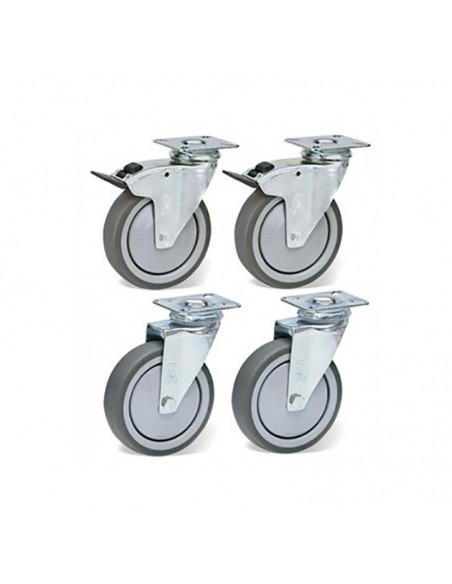 Kit roulettes pour desserte FURNOTEL - Référence : KIT4RX_0