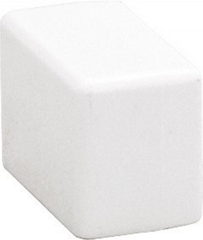 Lot de 2 embouts blancs pour moulure - Accessoires de finition en plastique - Hauteur 1.8 cm x Profondeur 1.8 cm_0