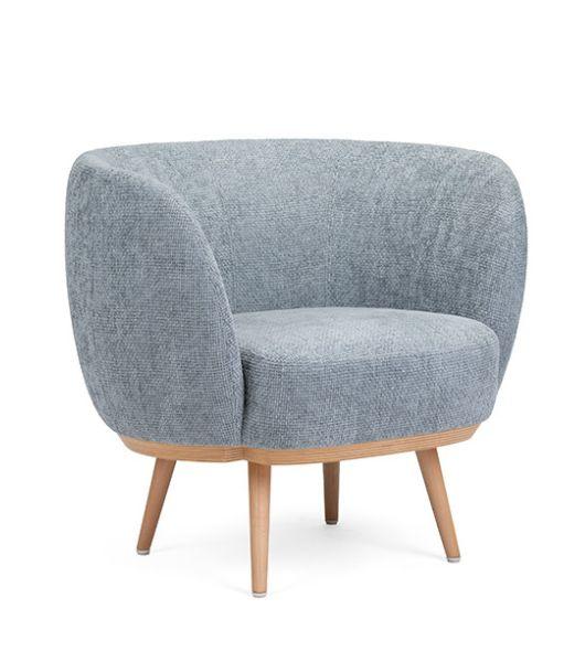 Lounge intérieur - Fauteuil lounge avec pieds en bois - cosmo_0