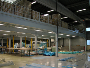 Mezzanine industrielle, portée de plus de 15 mètres, poids 3000 kg par m²  - tdem_0