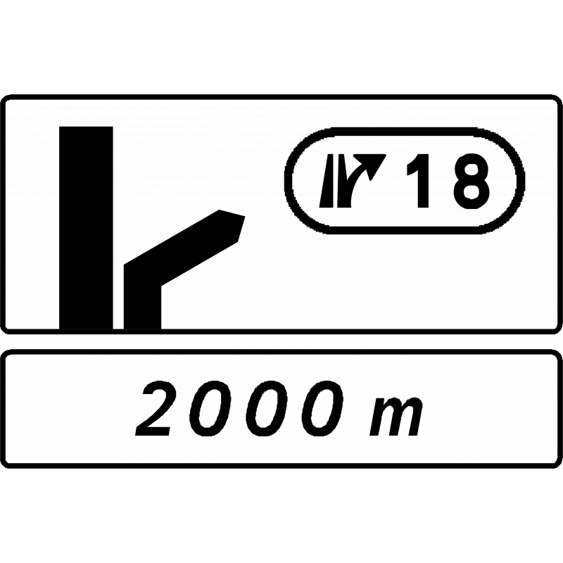 Panneau directionnel Da51b - Affectation de voies_0