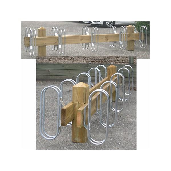 Range vélos 10 places Isola en bois traité classe 4 Label CTB B+_0
