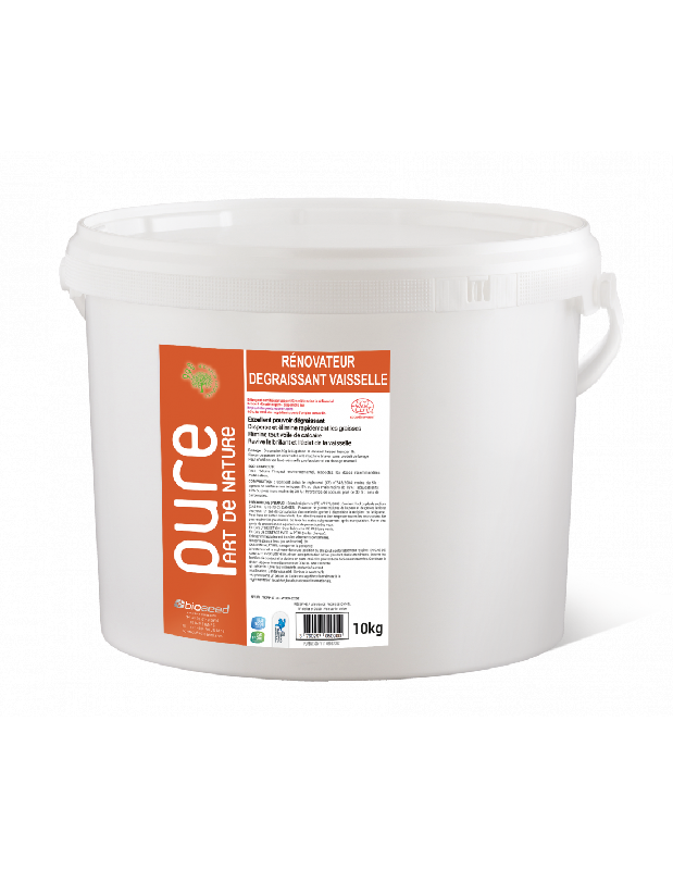 RENOVATEUR DEGRAISSANT VAISSELLE NON PARFUME - ECOCERT - SEAU DE 10 KG MARQUE PURE PART DE NATURE_0