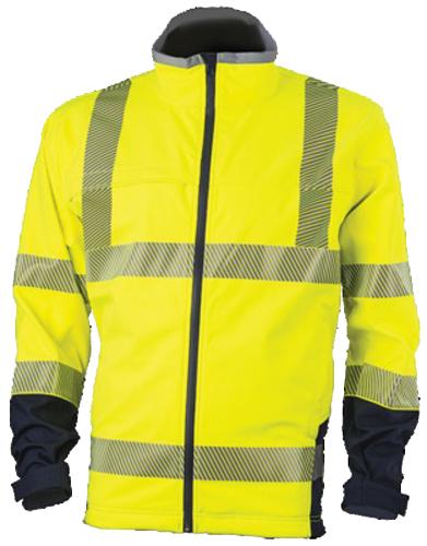 Veste softshell station access hi-viz jaune fluo/bleu marine tl - COVERGUARD - 7stayl - 667592_0