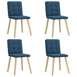 VidaXL Chaises à Manger Lot De 4 Bleu Tissu - bleu 8721158566218_0