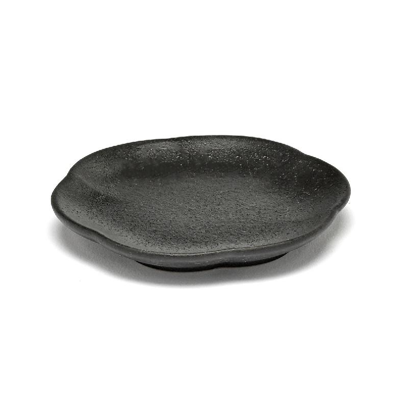 ASSIETTE PLATE ROND NOIR GRÈS Ø 8,9 CM INKU SERAX