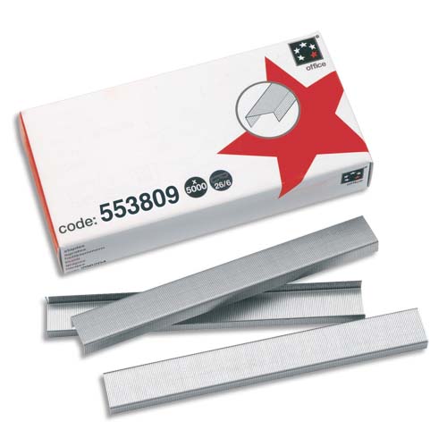 AGRAFES 1ER PRIX N°26/6  - GALVANISEES - BOÎTE DE 5000