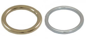 Anneau soudé en acier zingué ou inox AISI 316 - Diamètre 3 à 12 mm_0
