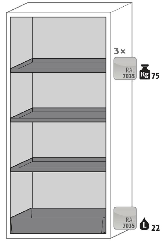 ARMOIRE SÉCURITÉ S-PHOENIX-90 S90.196.090.FWAS JAUNE - MANUTAN COLLECTIVITÉS
