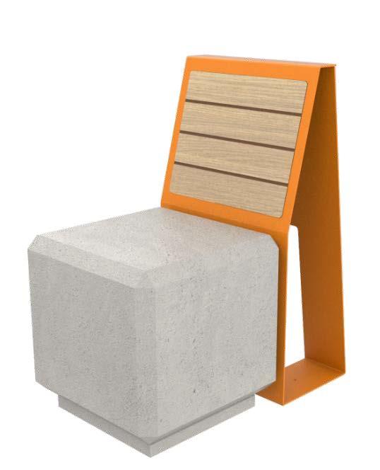 Banc Roura - Béton Compact HPL et Métal - 1 ou 2 Places - Design Élégant et Durable_0