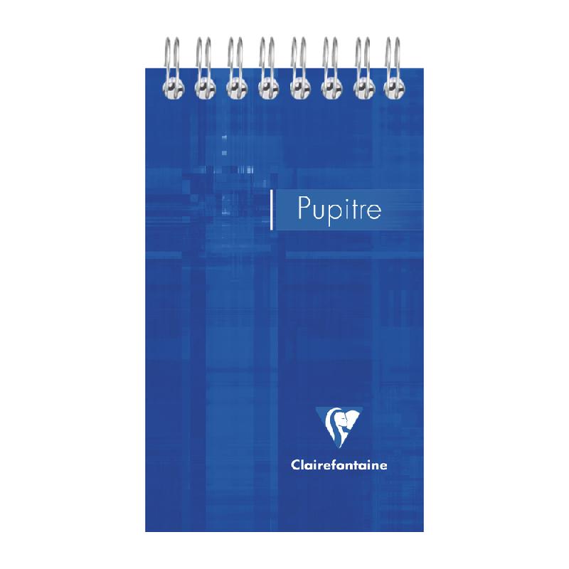 BLOC PUPITRE RELIURE INTÉGRALE 7,5X12,7CM 120 PAGES DÉTACHABLES PETITS CARREAUX COULEUR ALÉATOIRE - ASSORTIS - LOT DE 10