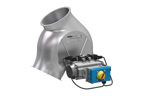 Boîtes à clapet avec joint - asymétrique - vérin rotatif pneumatique - électrovanne à impulsion 5/2 voies - diverses tailles et matériaux_0