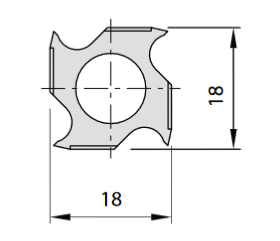 BOITE DE 10 PLAQUETTES CARBURE 18 X 18 X 2,45  (PRIX DE LA BOITE DE 10)