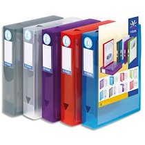 BOÎTE DE CLASSEMENT PERSONNALISABLE PROPYGLASS DOS 6CM, PP 8/10E. COLORIS TRANSLUCIDES ASSORTIS - LOT DE 8