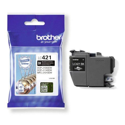 BROTHER CARTOUCHE LC421 NOIRE POUR IMPRIMANTE JET D'ENCRE - CARTOUCHE AUTHENTIQUE