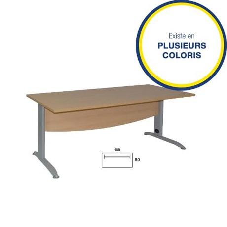 BUREAU OPÉRATIONNEL PIEDS MÉTAL IDRA L.180 CM (COLORIS AU CHOIX)