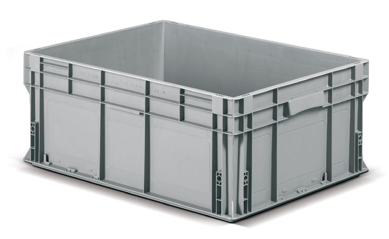 CAISSE PLASTIQUE 800X600 ATHÉNA GRISE 130 LITRES