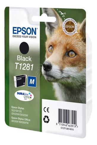 CARTOUCHE EPSON T1281 NOIRE POUR IMPRIMANTE JET D'ENCRE - CARTOUCHE AUTHENTIQUE