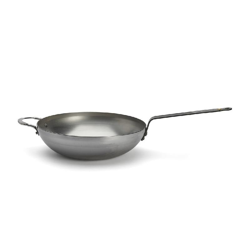 DE BUYER Wok bombé 32 cm + contre-poignée - Mineral B Element - 10-561732_0