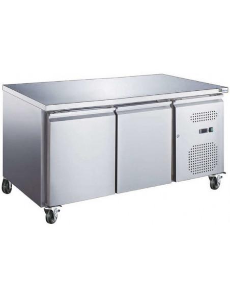 Desserte réfrigérée positive 2 portes centrale - Inox AISI304 - Référence : AAS2PP_0