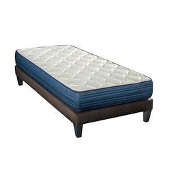Ensemble  Matelas Ressorts ensachés + Sommier Bois 90x190 cm QUINCONCES BELLECOUR - blanc 4BP.PK.K15.0919_0